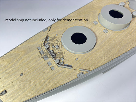 1/200 Wooden Deck Masking Sheet Metal Bollard for IJN Yamato Battleship Model