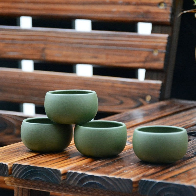 55ml Yixing Purple Clay Handcarved Tea Tasting Cup Master Cup Kungfu Teaware