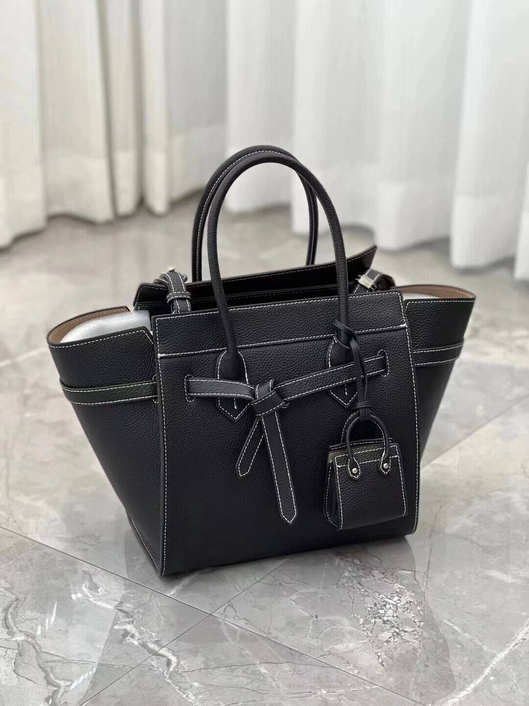 Cowhide Handbags For Women Genuine Leather Tote Bag Simple Trendy Bag