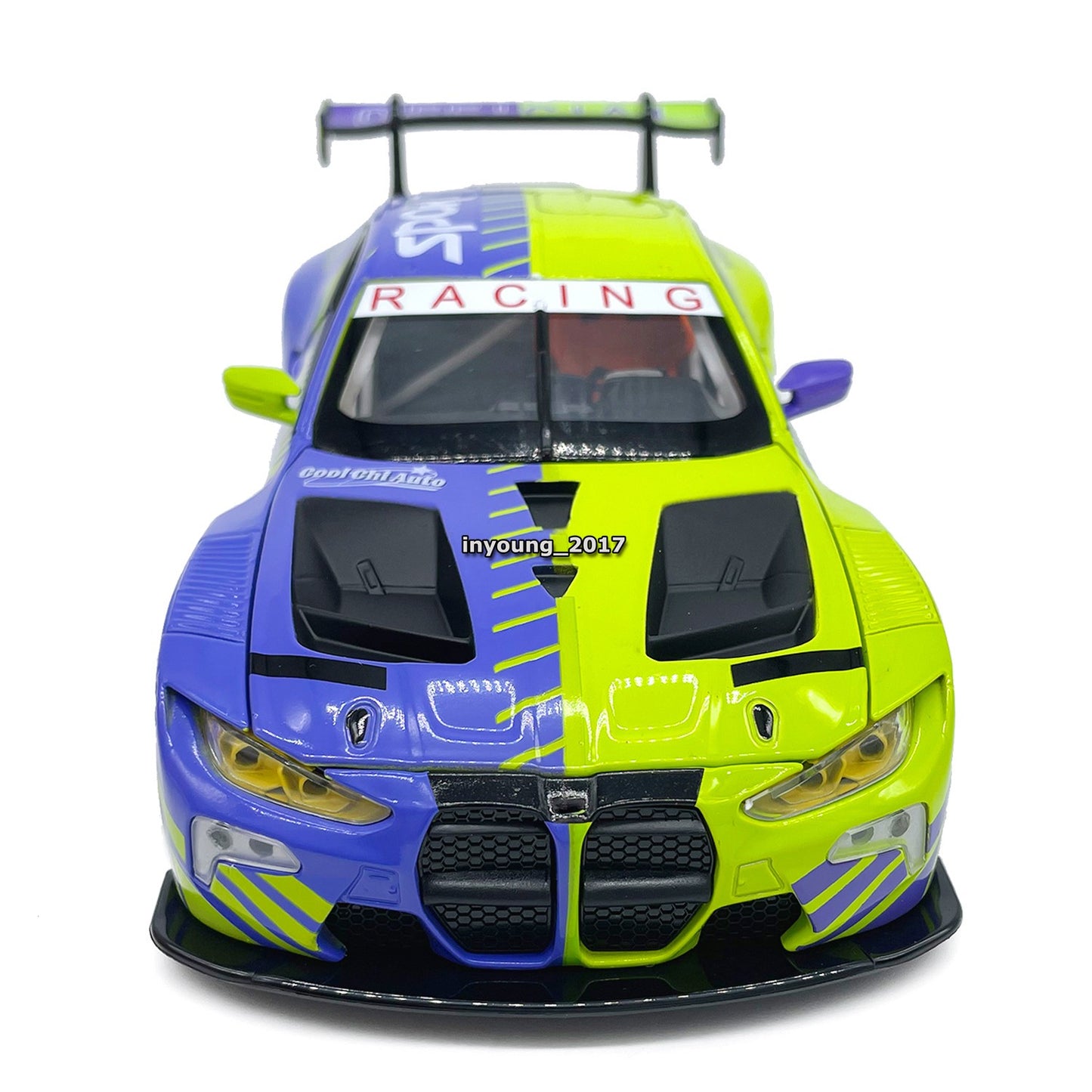 1/24 BMW M4 GT3 Model Car Diecast Toy Vehicle Toys for Boys Kids Gifts Green