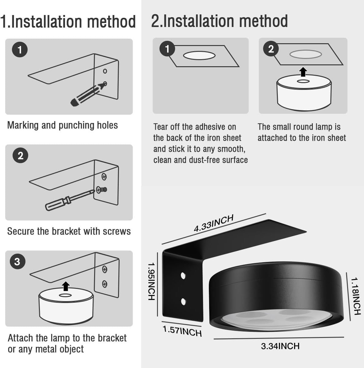 Picture Lights for Wall,2000Mah Rechargeable Battery Poster Lights LED Magnetic
