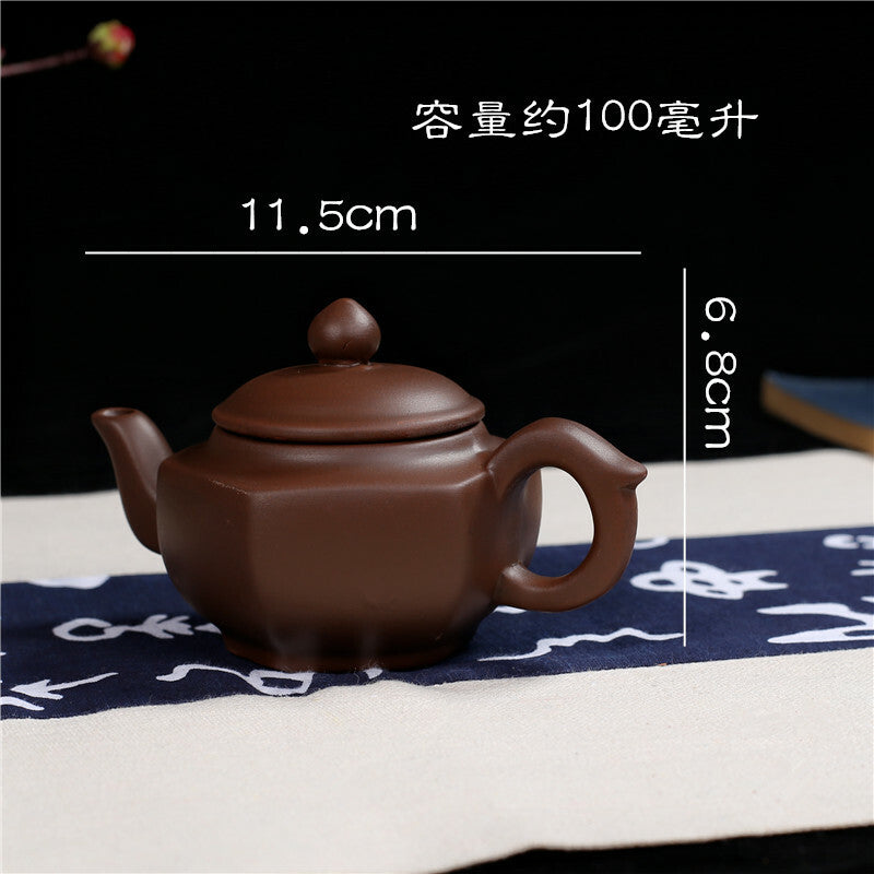 Chinese Yixing Zisha Clay Pottery Teapot Hexagon Design Clay Pot