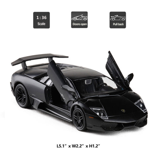 1/36 Lamborghini Murcielago LP670-4 SV Model Car Diecast Toy Vehicle Kids Black