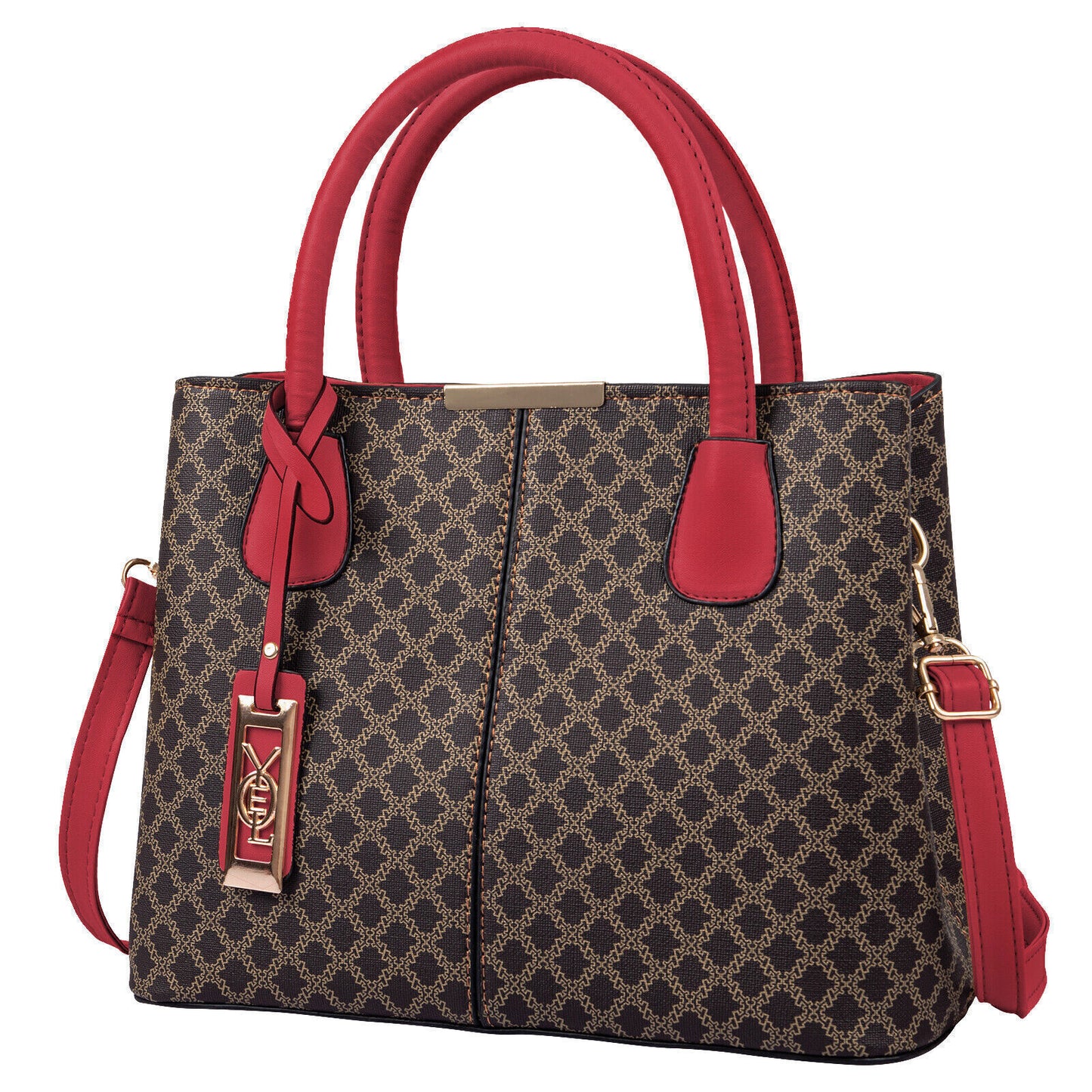 Women Tote Handbag Top Handle Satchel PU Leather Shoulder Messenger Bag Purse