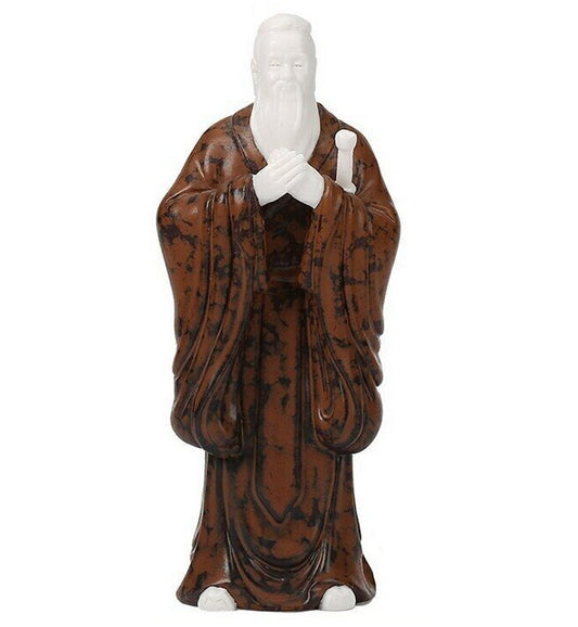Chinese Saint Confucius Sculpture Statue Ceramic Art Sculpture Home Decor