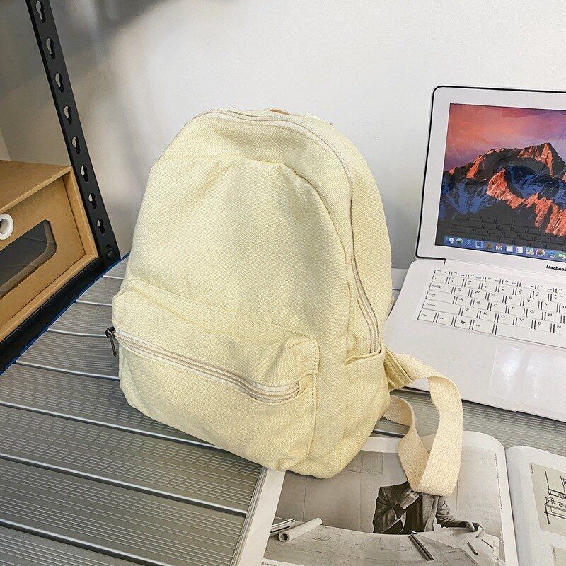Canvas Women Backpack Small School Bags Rucksack Student Traveling 25*10*29 CM