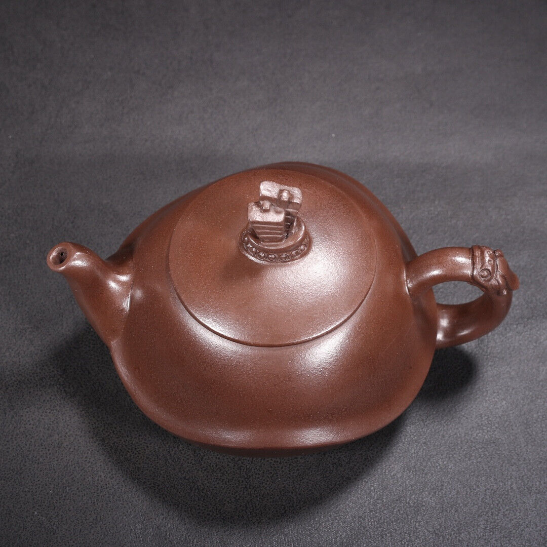 Chinese Yixing Zisha Clay Handmade Exquisite Teapot (一帆风顺 底款:汪寅仙)
