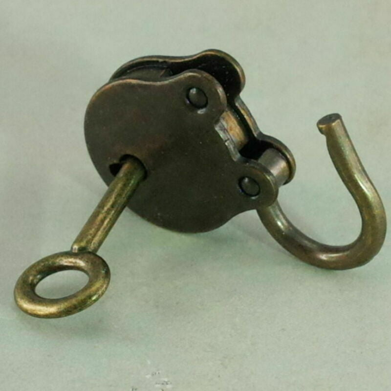 3 * Old Vintage Antique Style Mini Padlocks Key Lock Bronze Retro Jewelry Lock