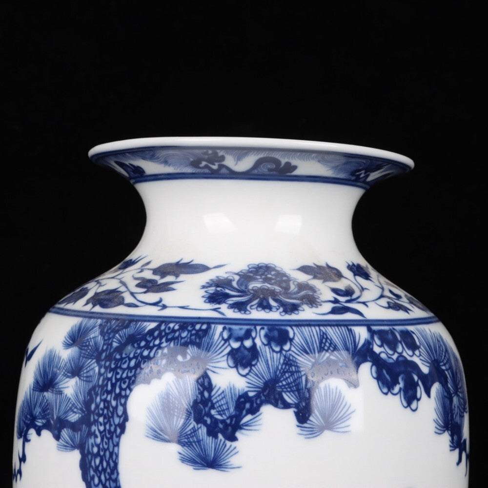 Chinese Blue and White Porcelain Color Character Story pattern Pot Vase A15