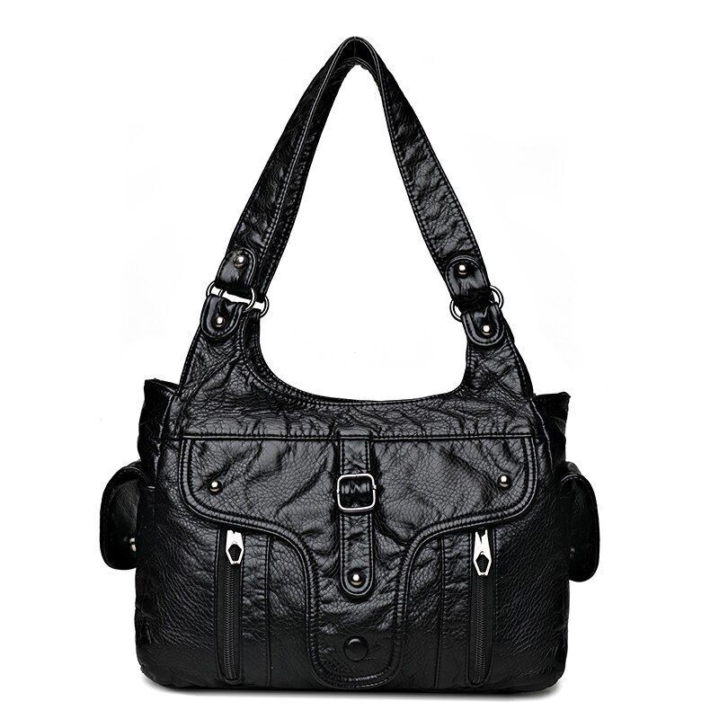 Women Leather Handbag Soft Large Casual Tote Bag High Quality Leather Shoulder