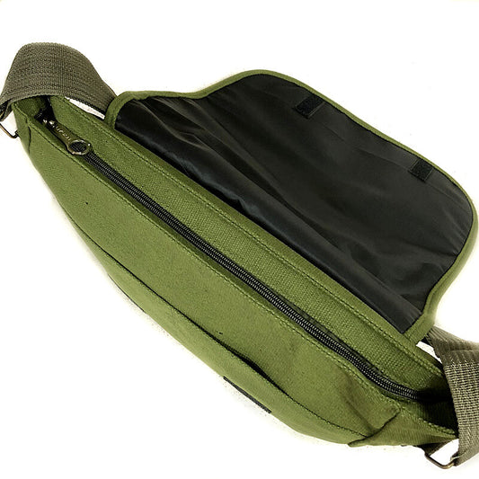 China Chairman Mao "Service to the People" Shoulder Bag Green Messenger Bag