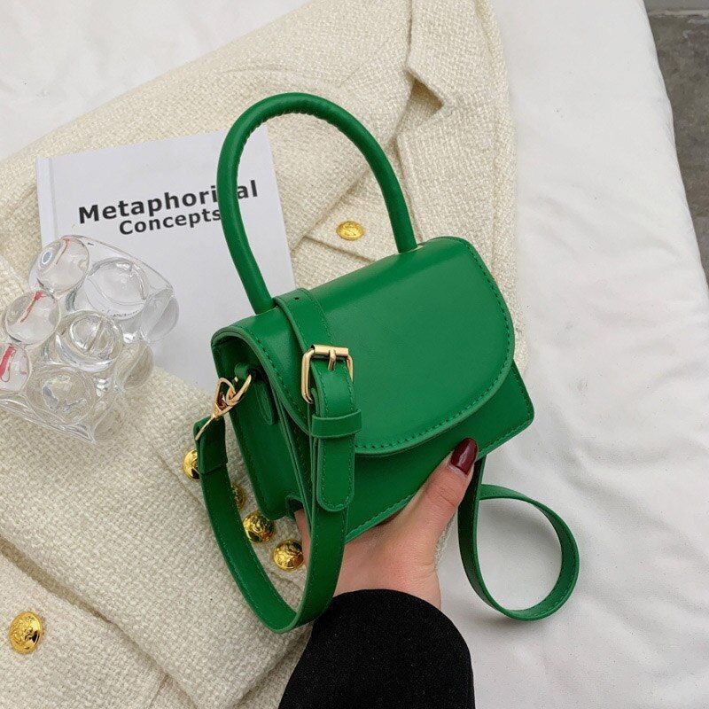 Mini Leather Flap Crossbody Bag Summer Shoulder Crossbody Bag Handbag 15*11*6 CM