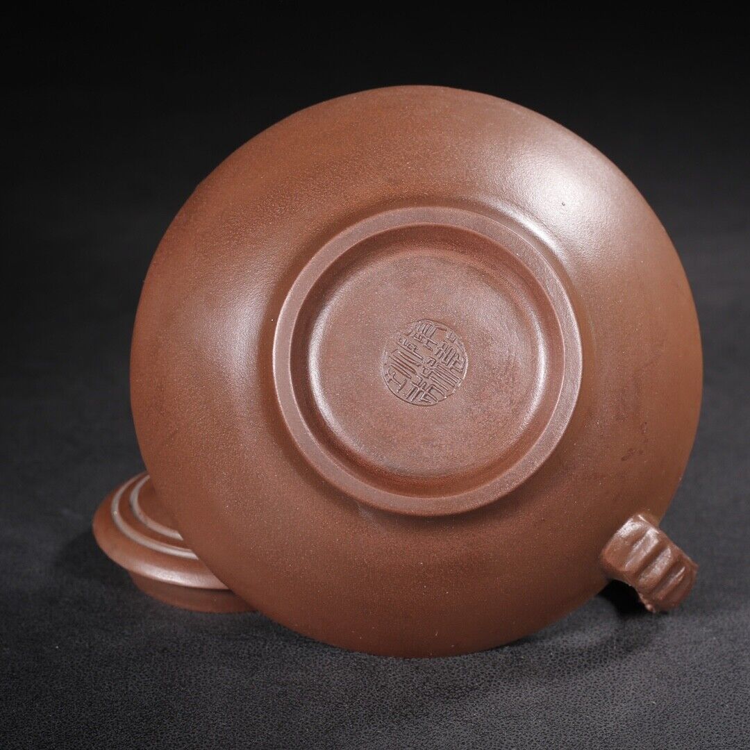 Vintage Chinese Yixing Purple Clay Teapot Zisha Ceramic Carving Dragon Tea Set