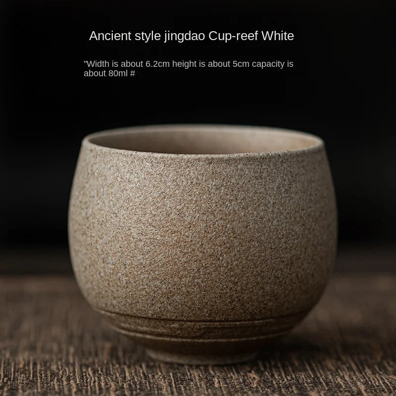 Handmade Stoneware Tea Cup Porcelain Kung Fu Tea Set TeaCup Small Single Cup