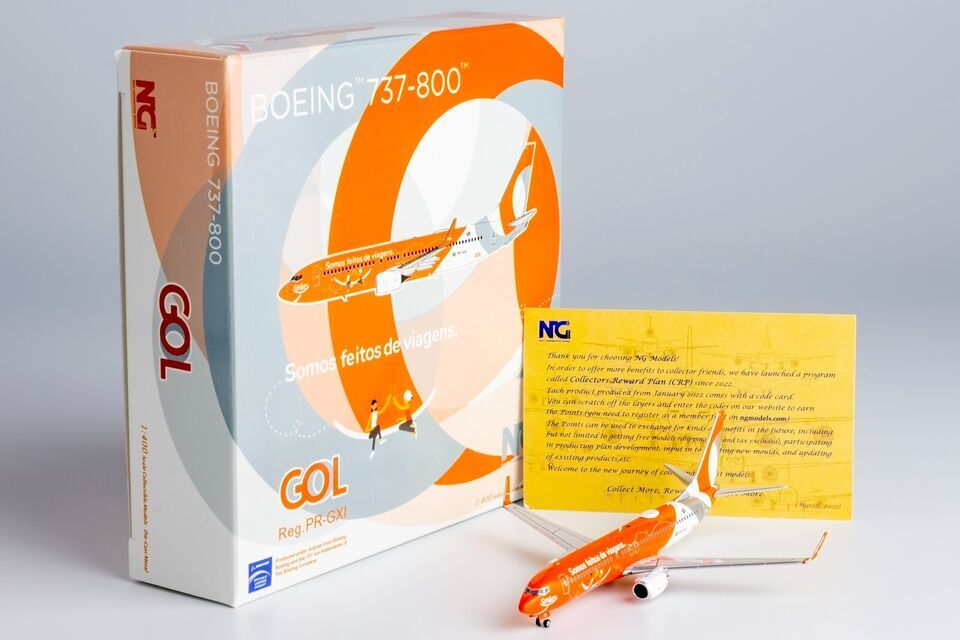 1:400 NG Model GOL BOEING 737-800 Passenger Airplane Diecast Aircraft Model