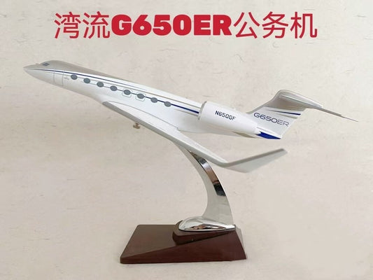 1:100 31CM Gulfstream G650ER NG50GF Business Jet Plane Resin Aircrarft Model