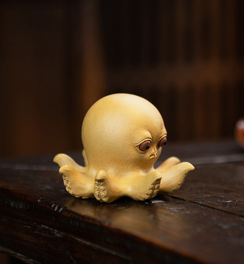 Lovely Octopus Statue Yixing Zisha Duan Clay Tea Pet Mascot Table Decoration New