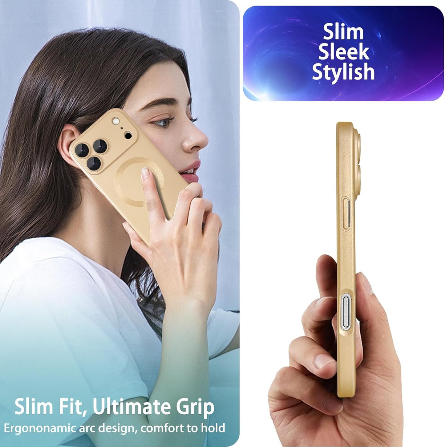 Magnetic for Iphone 17 Pro Max Case, with Camera Lens Protector, Compatible with
