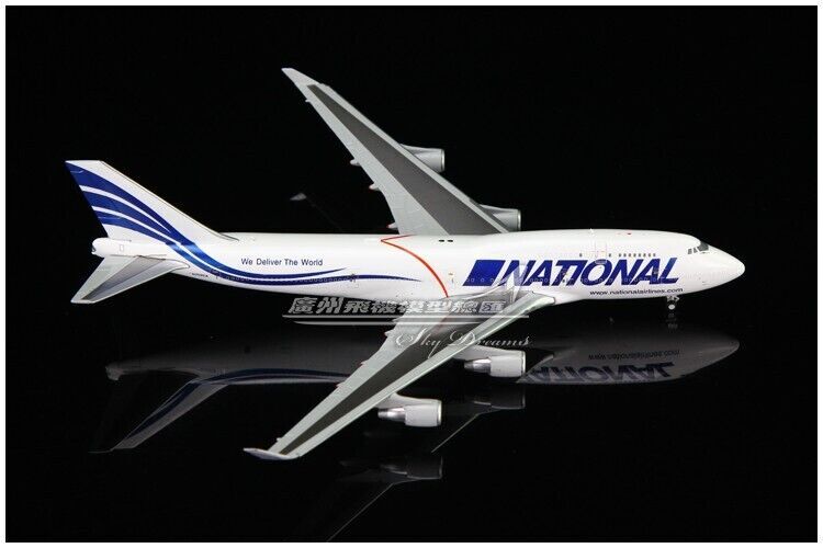1:400 JC Wings NATIONAL BOEING 747-400 Passenger Airplane Diecast Aircraft Model
