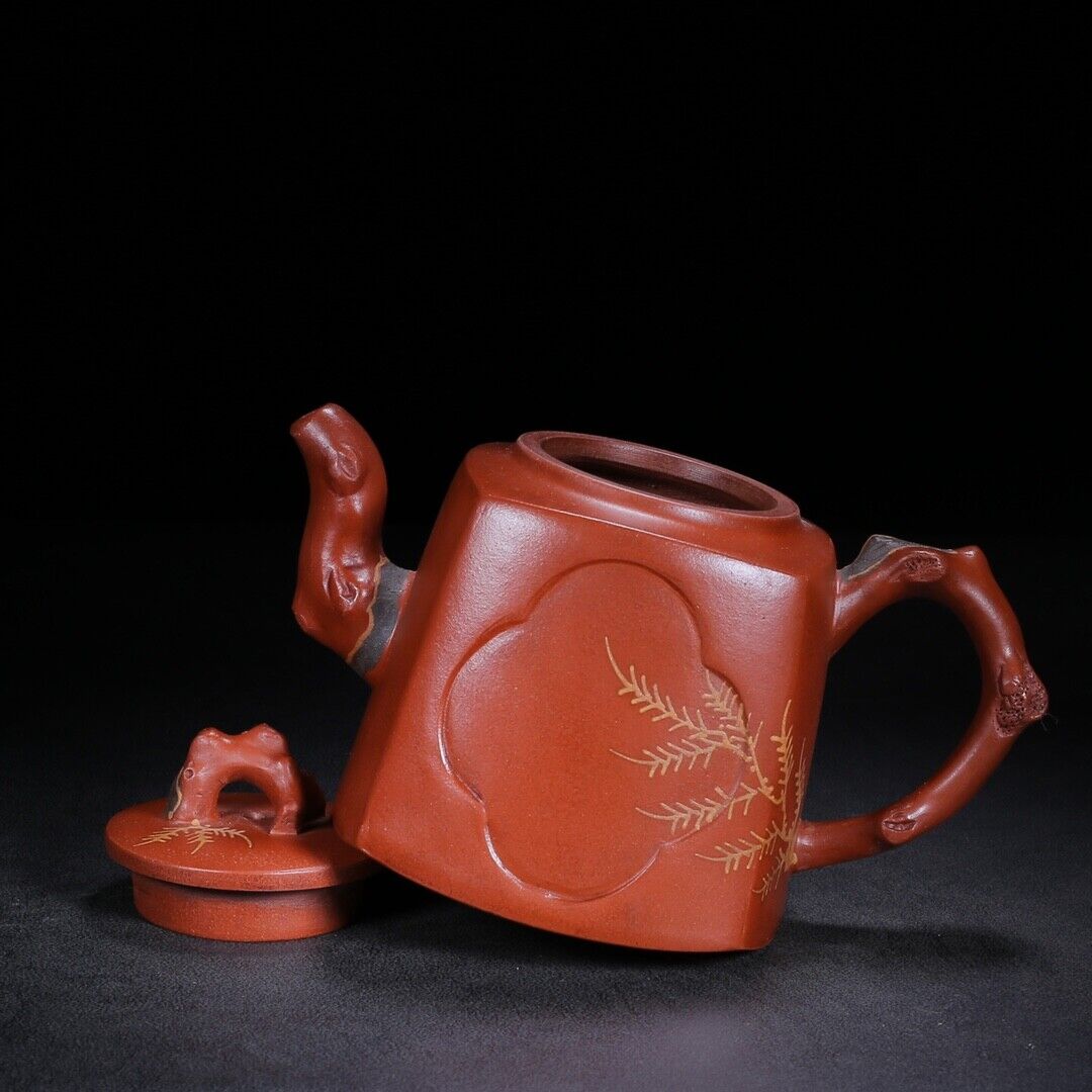 Chinese Yixing Zisha Clay Handmade Exquisite Teapot (长青 底款:蒋蓉)