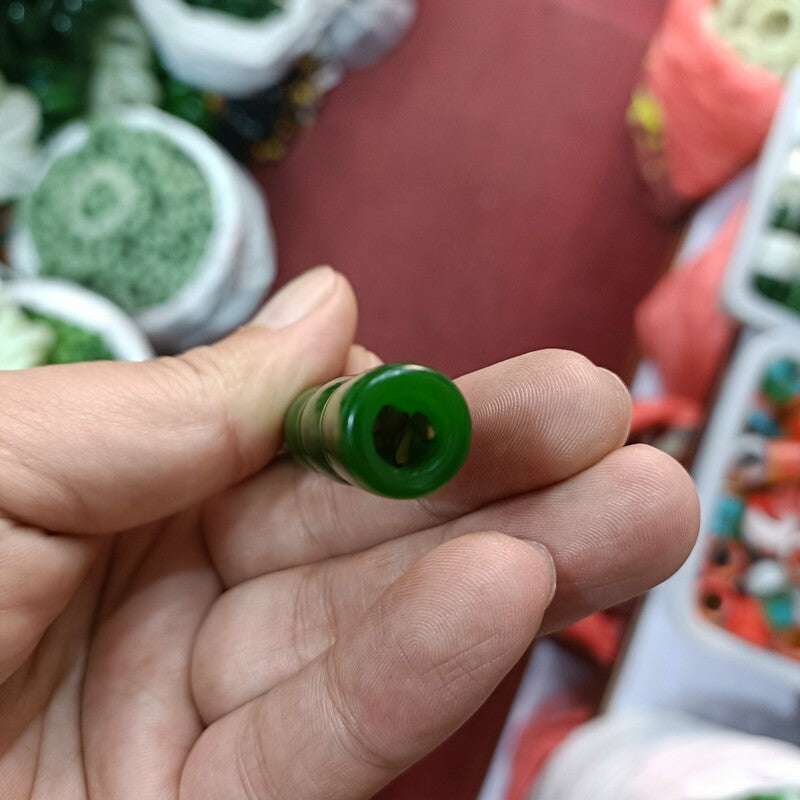 1PC Exquisite Chinese Green Jade Handmade Pipe Cigarette Holder
