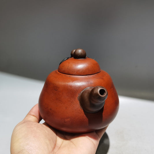 vintage chinese yixing purple clay teapot zisha ceremony ceramic gourd teaware