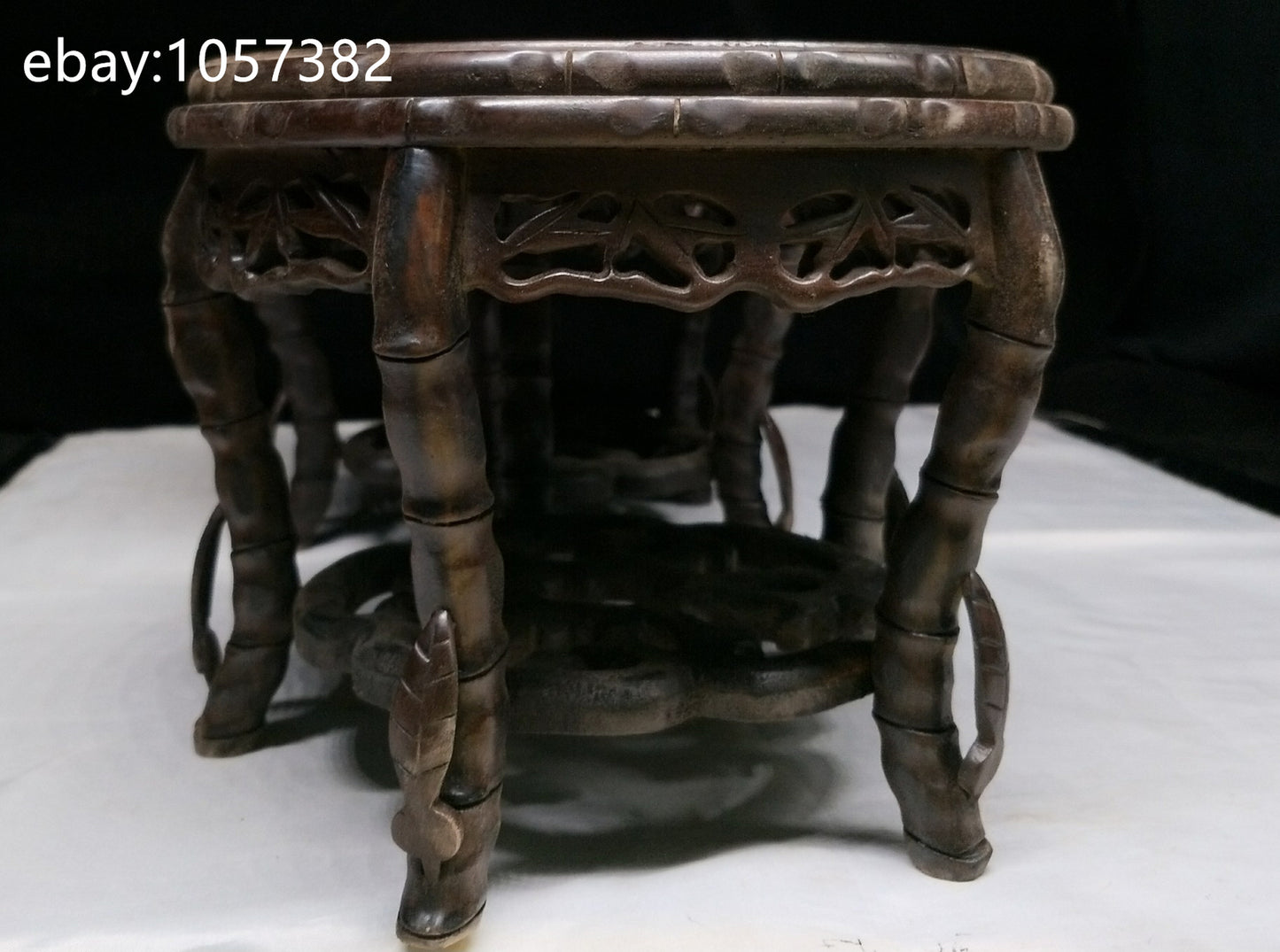 8"Old Chinese Solid Wood Base Display Stand for Vase Bottle Teapot Incense