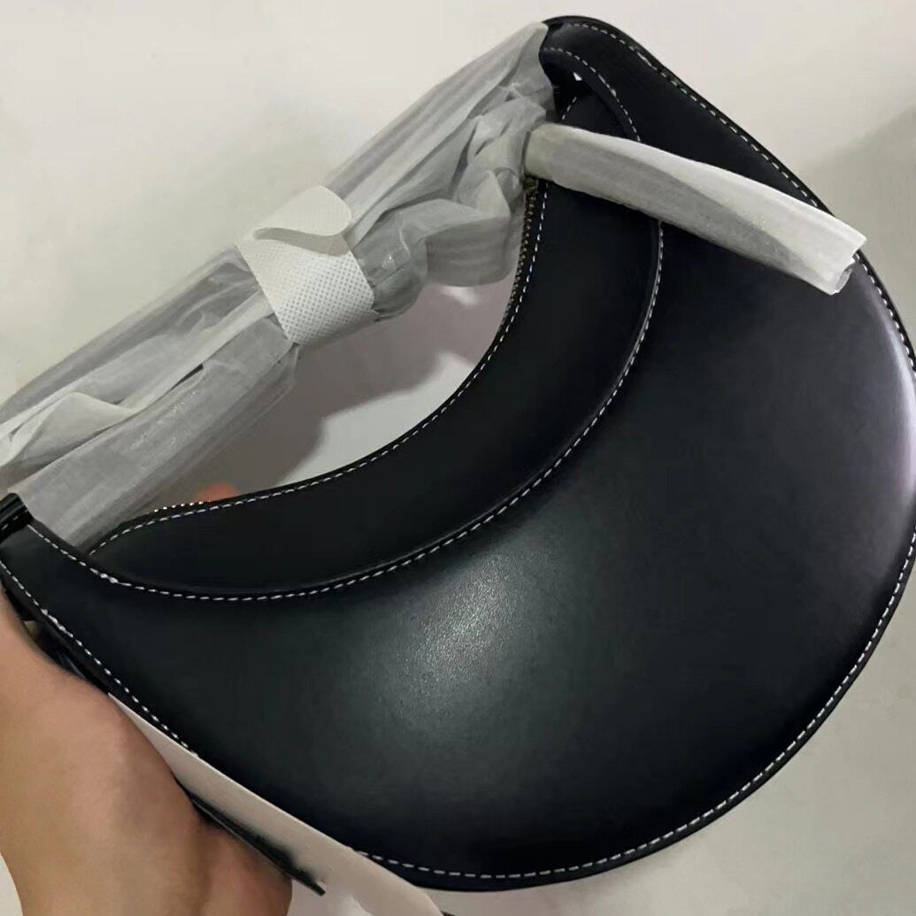 Genuine Leather Shoulder Bag Women Handbag Saddle Bag Half Bag Underarm Bag