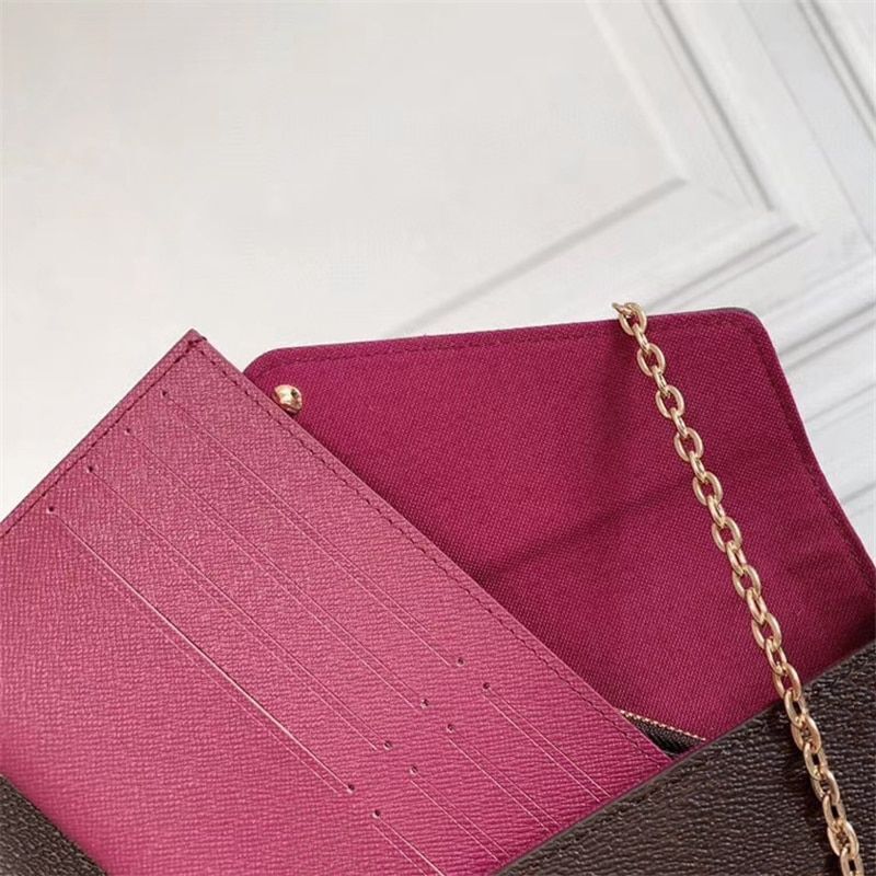 Genuine Leather Shoulder Bag Purse Single Chain Fashion Red/ Pink Messenger Bags