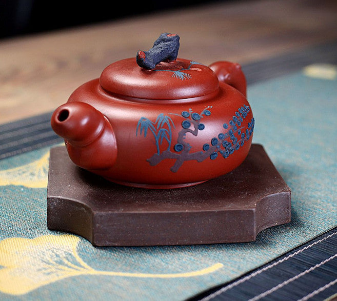 Dahongpao Yixing Zisha Red Pottery Handmade Purple Clay Teapot Kungfu Tea Pot