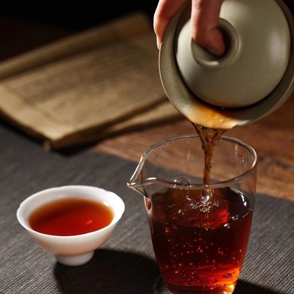 !Yunnan Puer Brick Tea 1992 Laobanzhang Pu-erh Ripe Tea Brick Aged Puerh Tea250g