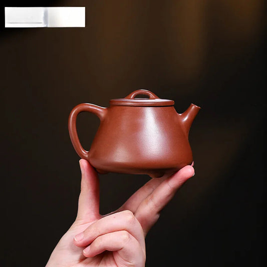 Yixing Purple Clay Teapots Handmade High Stone Spoon Pot Raw Ore Mud Tea Kettle