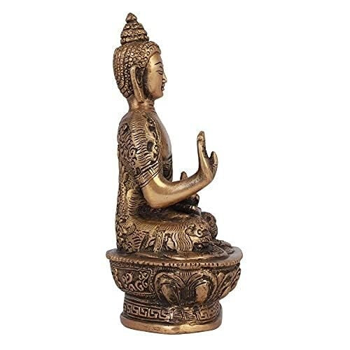Brass Lord Blessing Gautam Buddha Idol Statue Figurine Home Decor