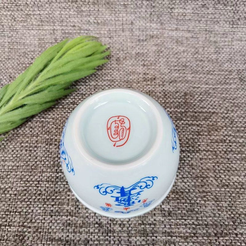 Taoist Ritual Water Cup Ceramic Purification Cup Six Ren Water Bowl