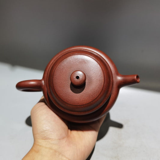 vintage chinese yixing purple clay teapot zisha ceremony bamboo leaf teaware art