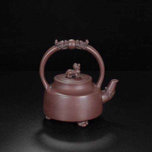 Chinese Yixing Zisha Clay Handmade Exquisite Teapot (双龙戏珠 底款:高海庚)