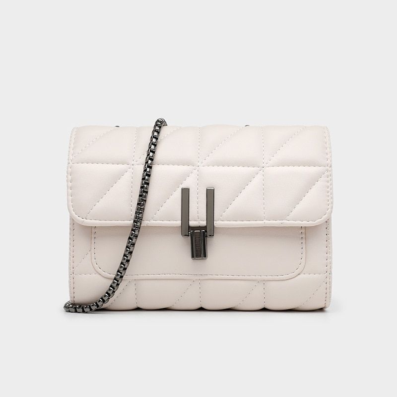 Luxury Synthetic Leather Chain Crossbody Handbag Shoulder Purse Small Square Bag