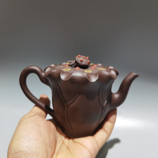 vintage chinese yixing purple clay teapot zisha ceremony exquisite teaware art