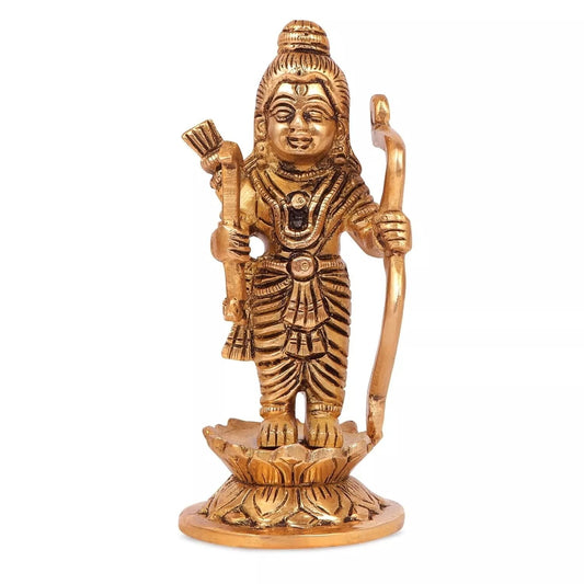 Brass Hindu God Lord Ram Lalla Shri Ram Idol Statue Figurine Sculpture