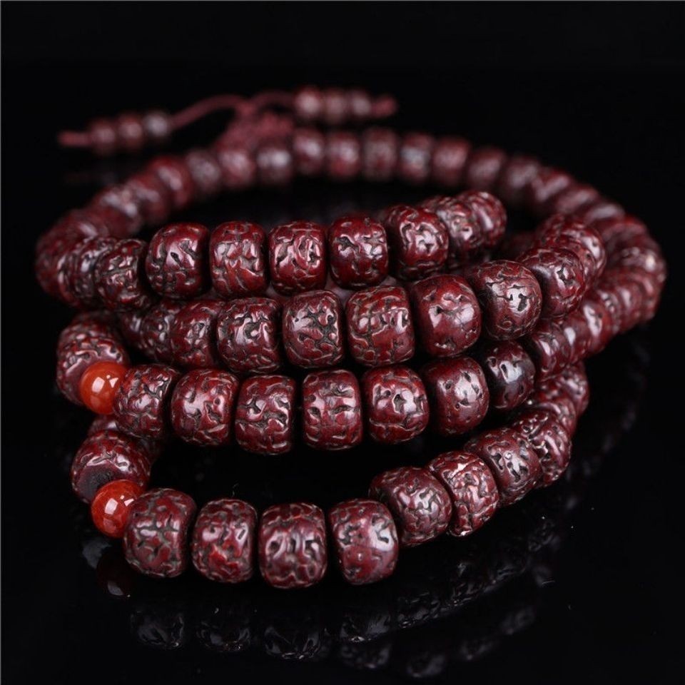 Tibetan Hand Rolled Vajra Bodhi Prayer Beads 108 Old Vajra Bodhi Beads