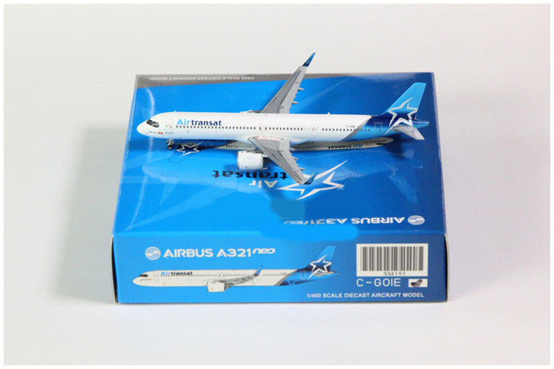 JC Wings Air transat For Airbus A321NEO C-GOIE 1/400 Aircraft Pre-built Model