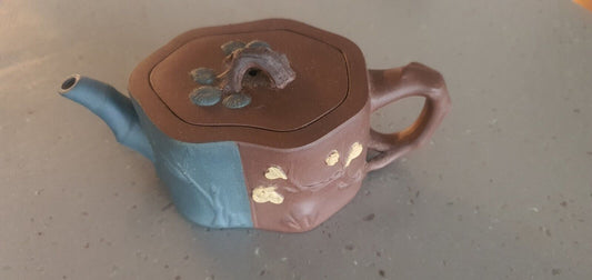 Rare Chinese Yixing Zisha Clay Teapot Prunus Trunk Branch Cherry Blossom Signed