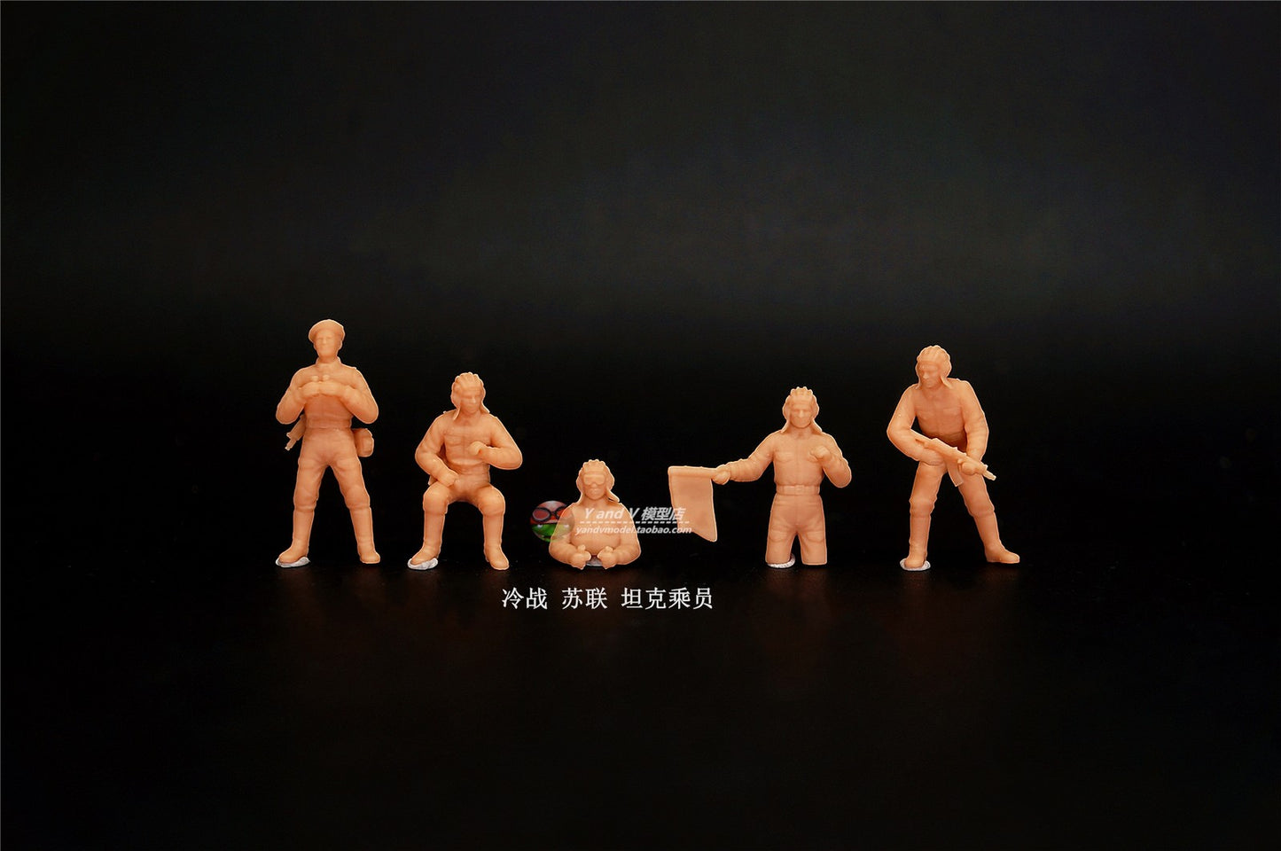 1/72 1/64 1/87 Cold War Soviet Tank Crew 5-Persons Unpainted Model Toys