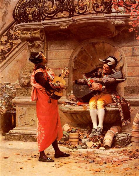 high quality oil painting handpainted on canvas "The Serenade"