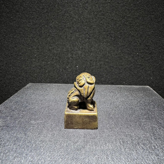 Brass Lion Seal Home Decor Sculpture Tea TableLiving Room Statue