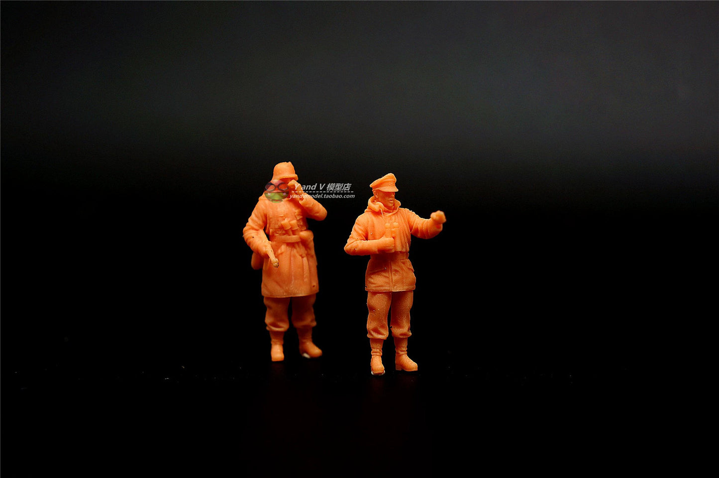 1/72 1/64 1/87 WWII German Tank Commanders 2-Persons Unpainted Model Ornament