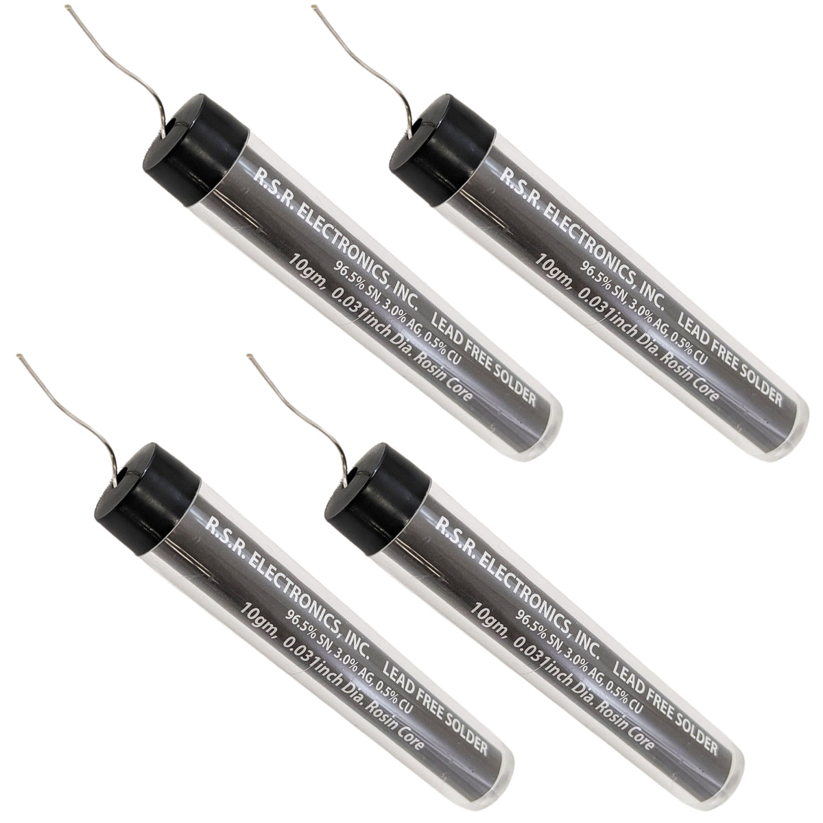 4 Pack Rosin Core Lead-Free Solder in Dispensing Tubes, 10 Grams\Tube