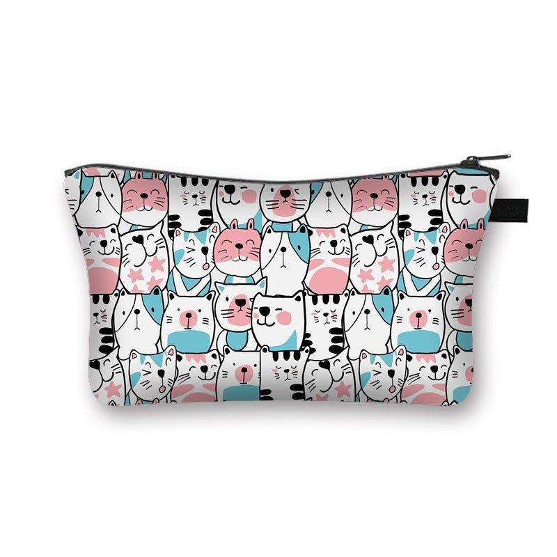 Cosmetic Bag Cartoon Toiletries Purse Small Clutch Makeup Handbag 13*15*21CM 1PC
