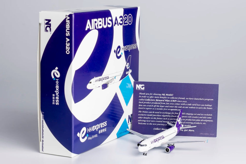 1:400 NG Model HK Express AIRBUS A320 Passenger Aircraft Diecast Airplane Model