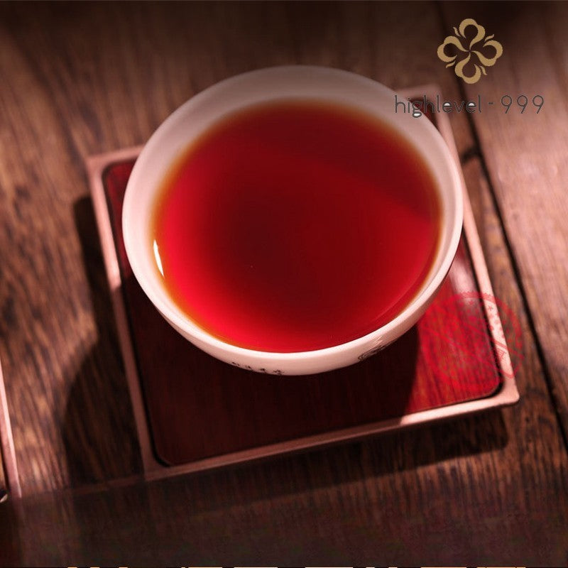 357g Ripe Pu'er Tea Cake Yunnan Menghai Ancient Tree Daily Drinking Ripe Pu'er